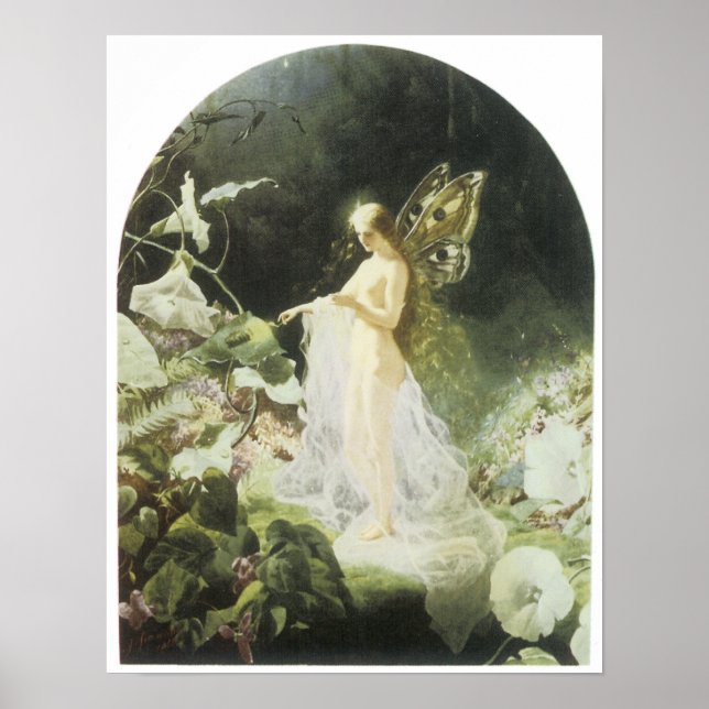 Affiche Titania, 1866 Peinture Vintage aux fées (Devant)