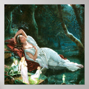 Affiche Titania Dormir au clair de lune - Simmons Art