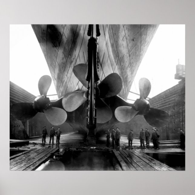 Affiche Titanic dans Drydock Circa 1912 (Devant)