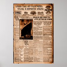 Titanic Sinking Sepia Vintage Maritime