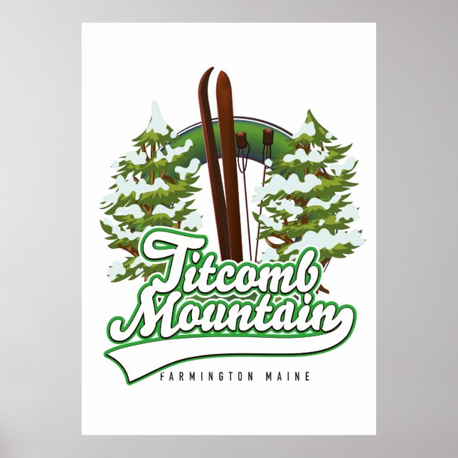 Affiche Titcomb Mountain Farmington Maine Ski (Devant)