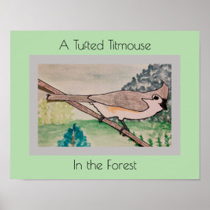 Affiche Tite touffu dans la forêt