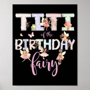 Affiche Titi de la fée d'anniversaire Fille d'anniversaire