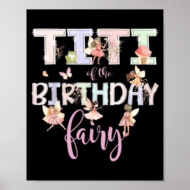 Affiche Titi de la fée d'anniversaire Fille d'anniversaire (Devant)