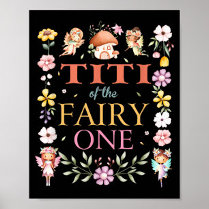 Affiche Titi de la Fée Un 1er Anniversaire Fille Famille T