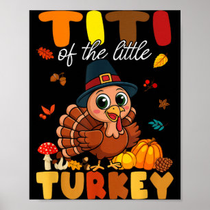 Affiche Titi de la petite dinde Thanksgiving Baby Shower