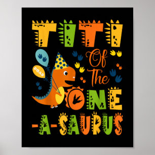 Affiche Titi Du Dinosaure D'Un Saurus 1er Anniversaire Par