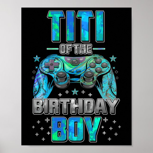 Affiche Titi Du Jeu Vidéo Anniversaire Correspondant Garço (Devant)