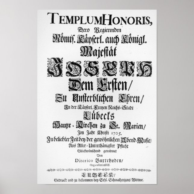 Affiche Titre d'Abendmusik, 1705 (Devant)