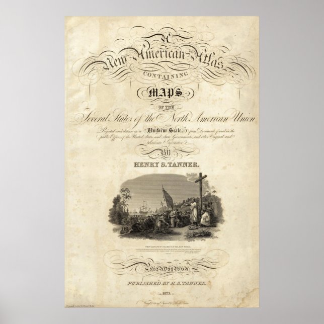 Affiche Titre Page Nouveau atlas américain (Devant)