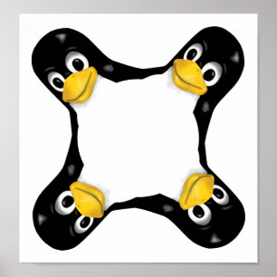 AFFICHE TITRES LINUX TUX 4