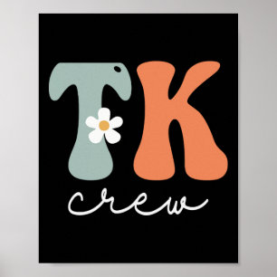 Affiche Tk Crew Rétro Groovy Vintage Femmes Journée Heureu