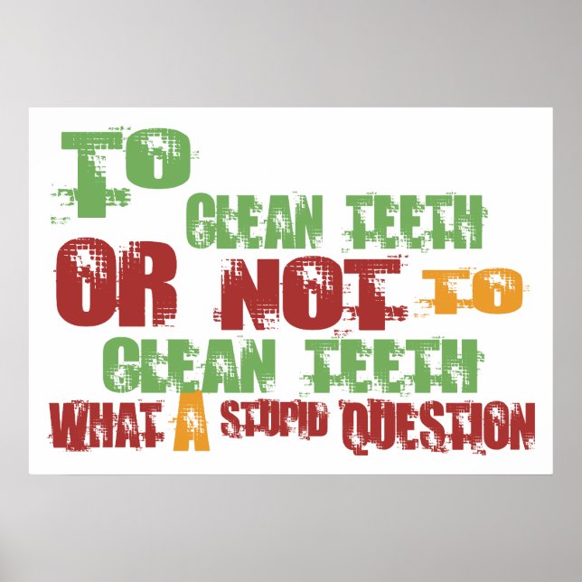 Affiche To Clean Teeth (Devant)
