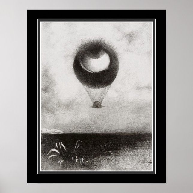 Affiche "To Edgar Poe" par Odilon Redon ca. 1882 (Devant)