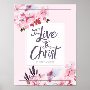 Affiche To live is Christ Art Print