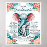 Affiche To My Elephant Daughter Gift, Daughter Birthday<br><div class="desc">To My Elephant Daughter Gift,  Daughter Birthday</div>