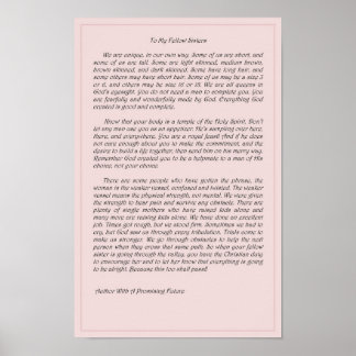 Affiche To My Fellow Sisters