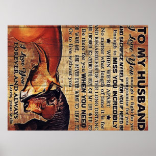 Affiche To My Husband Decor, Love Quotes Letter