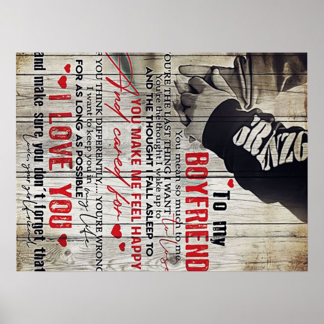 Affiche To my Husband Gift | Lovely Husband Letter (Devant)