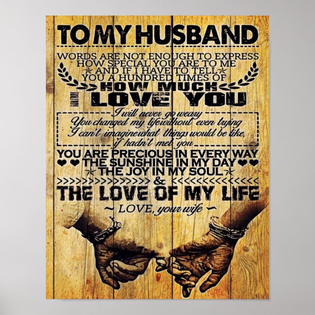 Affiche To My Husband | My Husband | Letter For Him | (Devant)