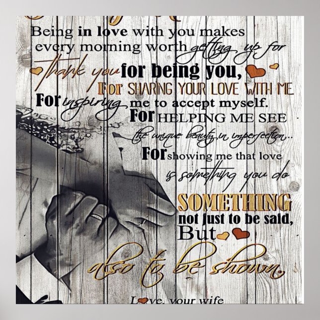 Affiche To my Husband |To My Husband Letter | Cute Present (Devant)