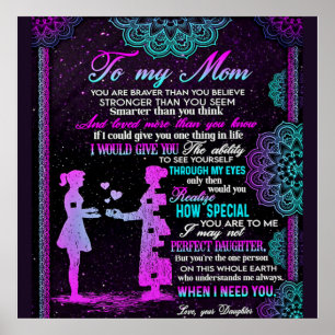 Affiche To My Mom And Daughter Gift, Mommy Gift Idea