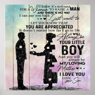 Affiche To My Mom Letter, Best Gift For Mommy