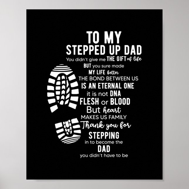 Affiche To My Stepped Up Dad Thanks You For Stepping (Devant)