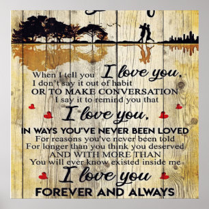 Affiche To my wife Gift   Letter To My Husband  