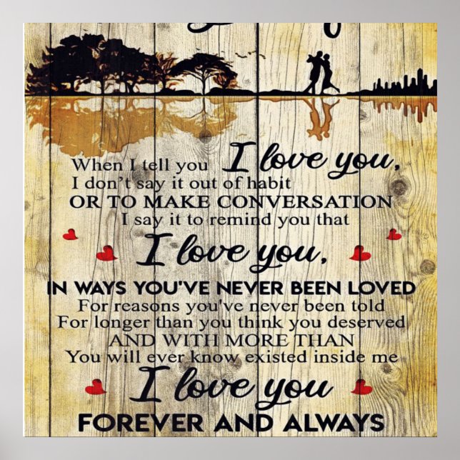 Affiche To my wife Gift | Letter To My Husband | (Devant)
