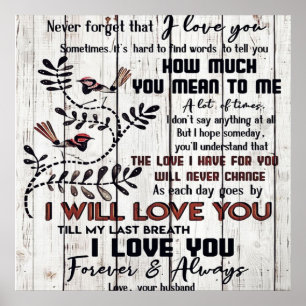 Affiche To my Wife   Home Decor Gift   To My Wife Present