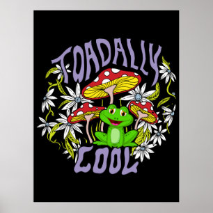 Affiche Toadadal Cool Colorful floral et la typographie de