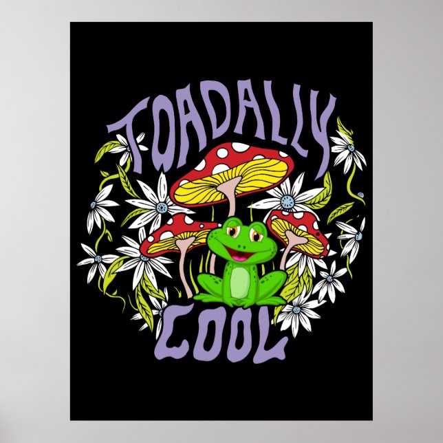 Affiche Toadadal Cool Colorful floral et la typographie de (Devant)
