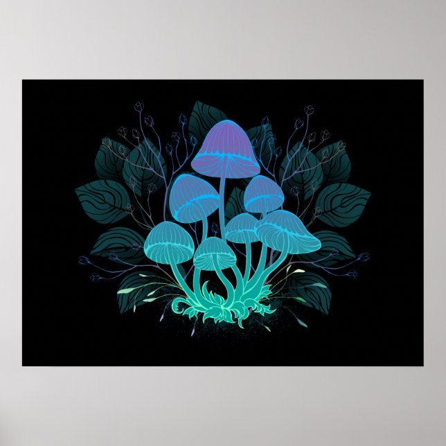 Affiche Toadstools in Bushes (Devant)