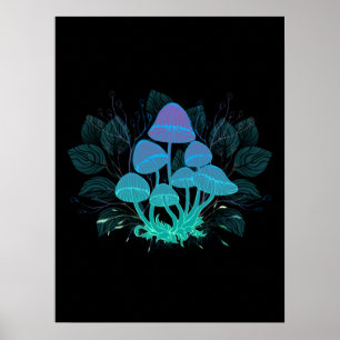 Affiche Toadstools in Bushes