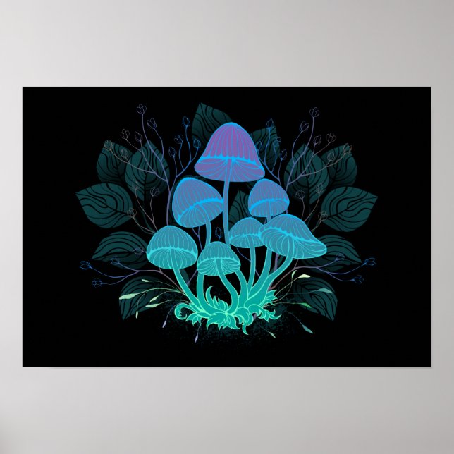 Affiche Toadstools in Bushes (Devant)