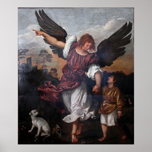 Affiche Tobias et l'Archangel Raphael - Titien (Devant)