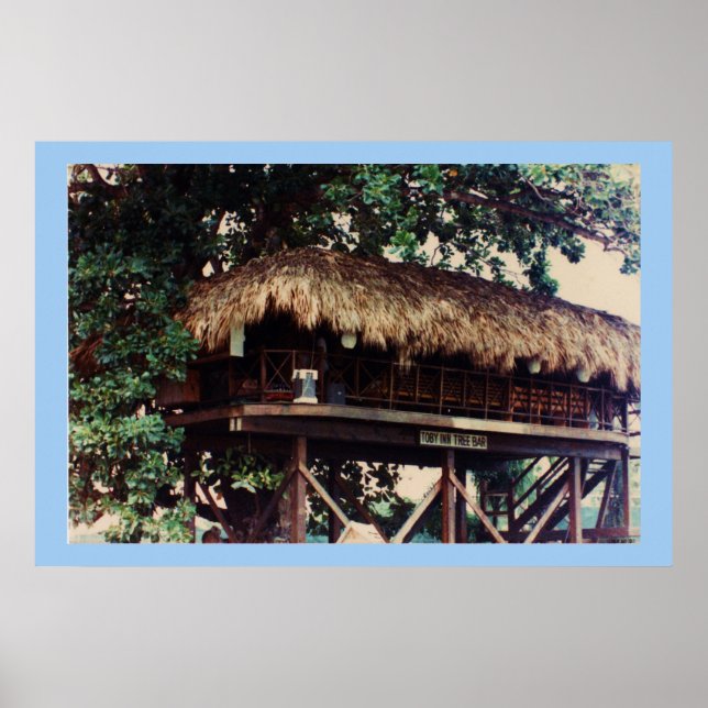 Affiche Toby Inn Tree House Bar, Montego Bay Jamaïque (Devant)