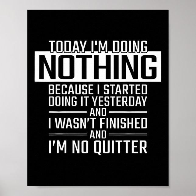 Affiche Today I'm Doing Nothing - Funny Lazy People Christ (Devant)