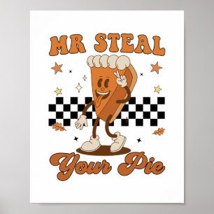 Affiche Toddler Boy Thanksgiving M. vous vole votre tarte