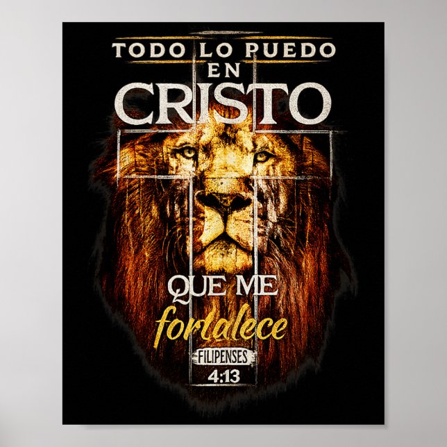 Affiche Todo Lo Puedo En Cristo Filipenses 4_13 Spanish Ch (Devant)