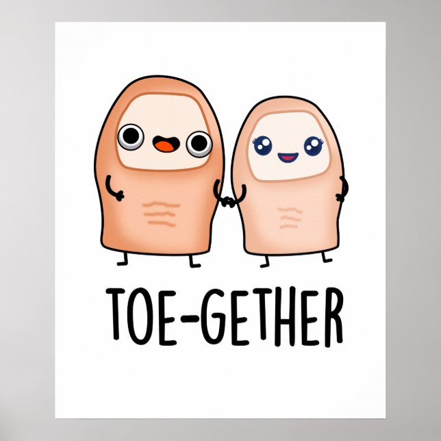 Affiche Toe-gether Cute Big Toe Pun (Devant)