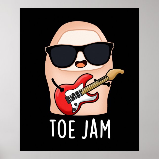 Affiche Toe Jam Funny Big Toe Music Pun Dark BG (Devant)