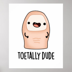 Affiche Toetty Drôle Gros Toe Pun