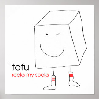 Affiche Tofu Rocks Mes Chaussettes