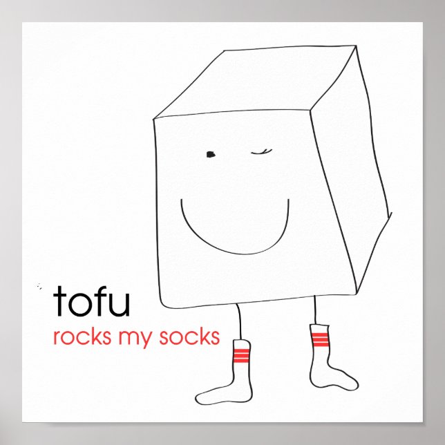 Affiche Tofu Rocks Mes Chaussettes (Devant)