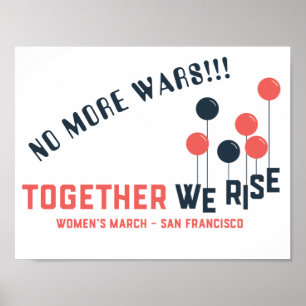 Affiche Togethr We Rise - No More Wars!