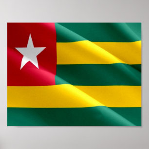 Affiche Togo - Waving Flag -