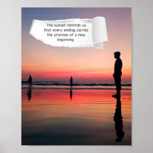 Affiche Toile artistique inspirante du coucher de soleil s