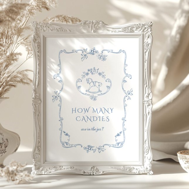 Affiche Toile Chinoiserie Vintage Combien de bonbons (Créateur téléchargé)